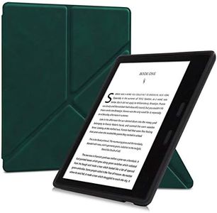 BOZHUORUI Origami Stand Case for 7" Kindle Oasis (10th Generation,2019 Release and 9th Generation,2017 Release) - TPU Soft Shell Slim Protective Cover with Auto Wake/Sleep (Dark Green)