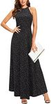 STYLEWORD Women's Summer Fashion 2025 Dress Sleeveless Black Polka Dot Casual Garden Party Maxi Long Spring Dresses(Floral 37,L)