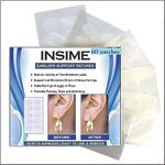 INSIME Ear lobe support for earrings (60 Patches)| Ear stickers for heavy earrings | Invisible Earlobe supporter heavy earring | Waterproof Ear tape earrings ear lock sticker | Ear lock supporting patches stick on ear hole