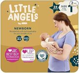 T Little Angels Size 1 Newborn Nappies 24 Pack Friendly Baby Nappies, Sustainable Nappies, Enhanced Leakage Protection, Secure & Comfortable