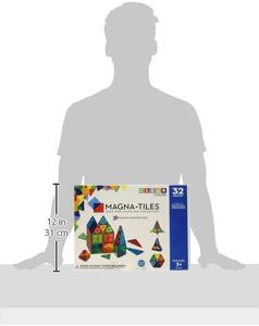 MAGNA-TILES Classic Magnetic Building Set, 32-Piece