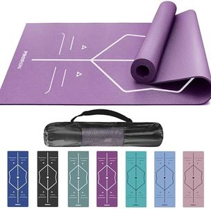 PROIRON Yoga Mat Patented Alignment System Exercise Mat Non Slip Pilates Mat for All Types of Yoga, Pilates & Floor Workouts with Carrying Bag (1730 x 610 x 4mm)