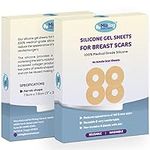 Silicone Scar Sheets for Breast Surgical Scars from Breast Reduction, Breast Augmentation, Breast Enhancement, Lift or Post Mastectomy - Reusable and Comfortable Under Post Op Bra