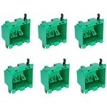 CycevSun 2 Gang Outet Electrical Box Old Work, PVC, UL Listed, 6 Pack