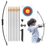 Archery Recurve Bow and Arrow Set Recurve Bows for Archery Youth Junior Beginner Kids Longbow Training Target Practice Outdoor