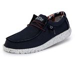 Hey Dude Wally Sox - Casual Mens Shoes - Color Blue Multi - Lightweight Comfort - Ergonomic Memory Foam Insole - Size US 9