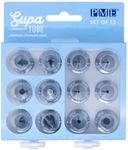 PME Supa Tube Nozzles Set of 12, Stainless Steel, Silver