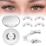 Higu clace Magnetic-Eyelashes with Applicator, Natural Magnetic Eye Lash No Glue or Eyeliner Needed, Easy to Wear and Remove(Style H4)