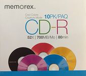 Memorex 48x CD-R Media - 700MB - 120mm Standard - 10 Pack Slim Jewel Case