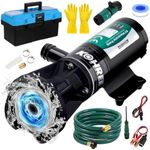 Kohree RV Macerator Pump 12V, 12GPM Quick-Release Self-Priming Macerator Pump for RV, RV Waste Pump Kit with Hose Fittings, RV Black Water Hose, Storage Box, RV Accessories for Camper