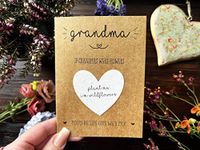 The Little Gem Company - Handmade Card & Gift - Seed Heart to Grow Wildflowers - Grandma