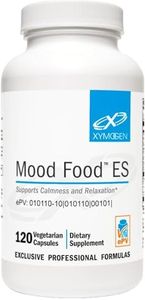 XYMOGEN Mood Food ES - Supports Calmness, Relaxation and a Healthy Mood with Active Folate, B Vitamins, 5-HTP, GABA, Minerals, Suntheanine L-Theanine, Selenium (120 Capsules)
