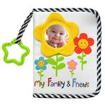 My Family and Friends Baby Photo Album with Sunflower Baby-Safe Mirror Holds 18 Photos