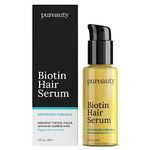 Biotin Hair Growth Serum by Pureauty Naturals - Advanced Topical Formula to Help Grow Healthy, Strong Hair - Suitable For Men & Women Of All Hair Types - Hair Loss Support