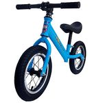 GOCART WITH G LOGO Lightweight Pedal Free Spokes Wheel Adjustable Seat Balance Bmx Bike Bicycle For Girls And Boys (Blue, Black), Rigid