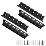 Fishing Rod Holders Wall-Mounted 2 Pairs, Simple Deluxe Fishing Pole Holder & Rack Store up to 12 Rods or Combos for Garage & Boat (Vertical, Black)