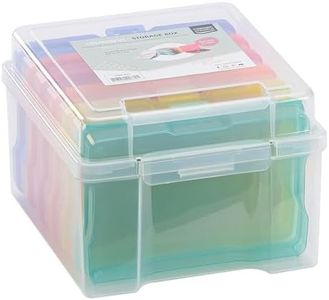 Vaessen Creative Caja de Almacenamiento Coloridas con 6 Compartimentos, 21 x 18,5 x 14 cm