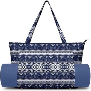 Adalore Yoga Bag for Women, Large Canvas Yoga Mat Tote Bag with Yoga Mat Carrier - Large Mat Pocket Fitness Tote for Pilates, Gym, Travel, Office & Beach
