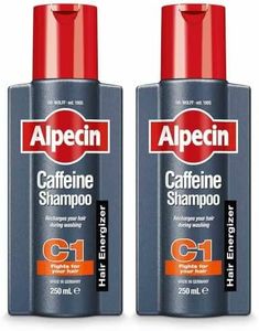 2x Alpecin Caffeine Shampoo C1 for Men - For Stronger Hair, 250ml