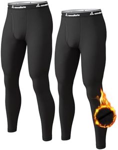 CL convallaria Long Johns Men Thermal 2Pcs Fleece Lined Pants Winter Gear Base Layer Bottoms for Cold Weather