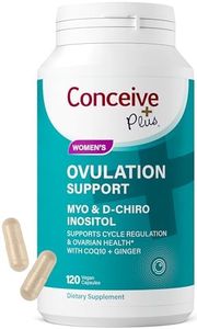 CONCEIVE PLUS Ovulation - Myo-Inositol & D-Chiro Inositol Supplement, Regulate Cycles, PCOS Vitamins, 120 Caps, 30 Days Supply