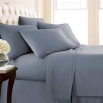 Southshore Fine Living, Vilano Springs, 6-Piece, 21-Inch Extra Deep Pocket Sheet Set, Premium Quality, Easy Care, Shrinkage Free, Bed Sheet Set, Slate Blue, King