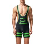 YUFEIDA Men's Sports Shirts Active Undershirts One Piece Boxer Singlet Wrestling Bodywear Active Base Layers Bodysuit