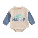 Baby Girl Big Sis Little Sister Sweatshirt Toddler Boy Brother Long Sleeve T Shirts Tops Lil BRO Tees Sibling Matching Outfit (Q-little BROTHER-Blue, 6-12 Months)