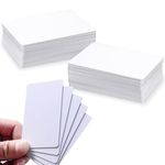 LOSYHU 50Pcs Blank White PVC Cards, Plastic Blank ID Cards, White PVC Plastic ID Cards Compatible with All Plastic Card Printers (CR80, 30 mil, 0.76mm)