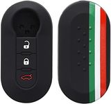 kwmobile Silicone Key Fob Cover Compatible with Fiat Lancia 3 Button Car Flip Key