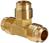 Anderson Metals 54044-06 Brass Tube Fitting, Flare Tee, 3/8" x 3/8" x 3/8" Flare