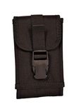 Clakit XL MOLLE Phone Pouch with Front Clip Flap (Black) for Phone up to 8"x4"x1/2" (Pouch only)