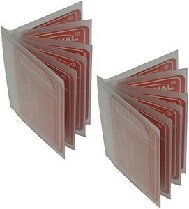 SET of 2-6 Page Plastic Wallet Insert for Bifold Billfold or Trifolds, Neutral, Regular, Bifold Wallet