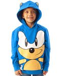 SONIC THE HEDGEHOG Hoodie For Boys | Character 3D Ears Boy's Kids Blue Hooded Jumper | Gamer Merchandise 6-7 Years