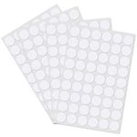 Self-Adhesive Screw Hole Stickers, 540pcs 0.83in Screw Hole Cover Cap Sticker White Plastic Furniture Screws Sealing Stickers for Wood Cabinet Shelve