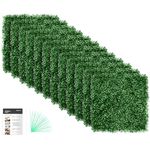 flybold Grass Wall Panels 20” x 20” Pack of 12 - Grass Backdrop Greenery Wall with UV Protection for Indoor Outdoor Wall Decor - Fence Covering Privacy for Backyard Decor | Perfect Wall Grass Panels