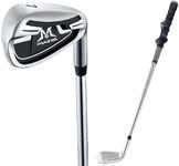 MAZEL Golf 7 Iron Club with Handshape Grip Kids Adult,Golf Swing Trainer Aid for Improve Swing Tempo& Grip Posture (24.5 Inch(for Kids))