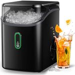 Nugget Ice Maker Countertop - Silonn Pebble Ice Maker Machine with Self-Cleaning Function, 33lbs/24H, Ice Makers for Home/Kitchen/Office