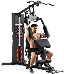 GOIMU Home Gym, M1 Workout Station with 140LBS Weight Stack, Multifunctional Home Gym Equipment with Pulley System for Full Body Strength Training