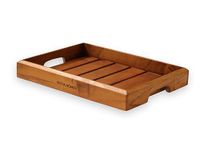 Vesta Homes Teak Wood Serving Rectangular Tray For Home, Kitchen, Restaurant, Office Organizer, Dining Table | Premium Wooden Trays | 31 X 22 X 4 Cm | Handcrafted In India