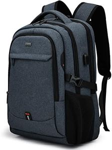 17 Inch Travel Laptop Backpack Water Resistant College Backpack for Men Laptop Bag with USB Charging Port,Dark Grey