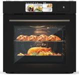 Single Wall Oven 24" Built-in Electric Ovens Pro with 8 Cooking Modes, 108 Smart Recipes, 3000W, 240V, 2.5Cu.f Convection Wall Oven in Stainless Steel - Air Frying Mode, TFT Touch Display, Timer