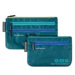 Travelon World Travel Essentials Set of 2 Currency and Passport Organizers, Peacock Teal, Peacock Teal, One Size, World Travel Essentials Set of 2 Currency and Passport Organizers