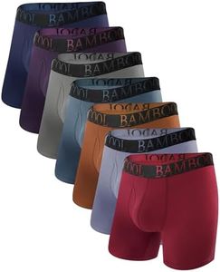 BAMBOO COOL Men's Ultra ComfortSoft Underwear, Moisture Wicking & Breathable No Ride Up Boxer Briefs with Fly, Multipack