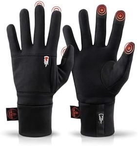 THE HEAT COMPANY – Polartec Liner - Guantes Calientes y táctiles para Mujeres y Hombres - Calidad de los Alpes - Guantes Negro para Invierno - Guantes Ciclismo y Correr - Talla 9