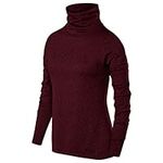 TCA Women's Warm-Up Funnel Neck Thermal Running Top - Burgundy, M