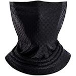 Neck Gaiter Snoods for Men & Women - Cooling Face Mask Washable Lightweight Cycling Motorcycle Bandana Face Covering Adjustable Neck Warmer Headband Unisex Tube for UV Protection (Black)