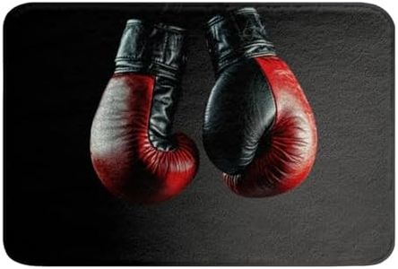 Feelyou Boxing Theme Bathroom Rugs Kids Boxing Gloves Bath Rugs with Non Slip Back Sports Inside Entryway Door Mat for Bathroom Floor Indoor Doormat Bathroom Water Absorbent Floor Mat