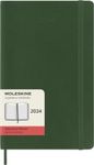 Moleskine 2024 Daily Planner, 12M, Large, Myrtle Green, Soft Cover (5 x 8.25)