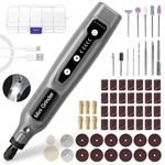Mini Cordless Rotary Tool Kit: 18000 RPM High Speed Power USB Rechargeable Multi Tool, Portable Mini Grinder with LED Light for DIY Engraving Grinding Polishing Cutting Sanding